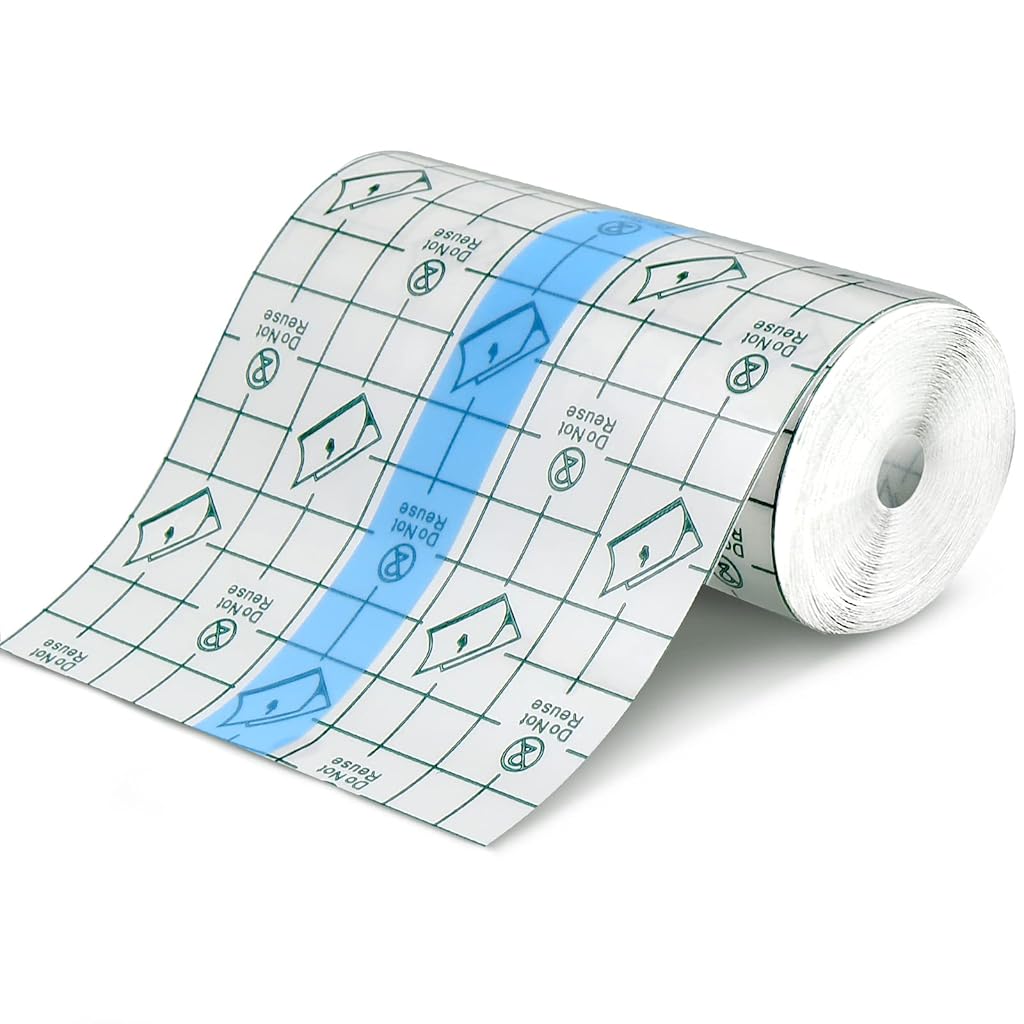 HANNEA Freely Cut Transparent Stretch Adhesive Bandage Dressing PU Film Wound Waterproof Sticker Good for Wound Healing Both for people or Pets Dressing Pads Tattoo Aftercare Bandage, 8CM×5M HANNEA Freely Cut Transparent Stretch Adhesive Bandage Dressing PU Film Wound Waterproof Sticker Good for Wound Healing Both for people or Pets Dressing Pads Tattoo Aftercare Bandage, 8CM×5M